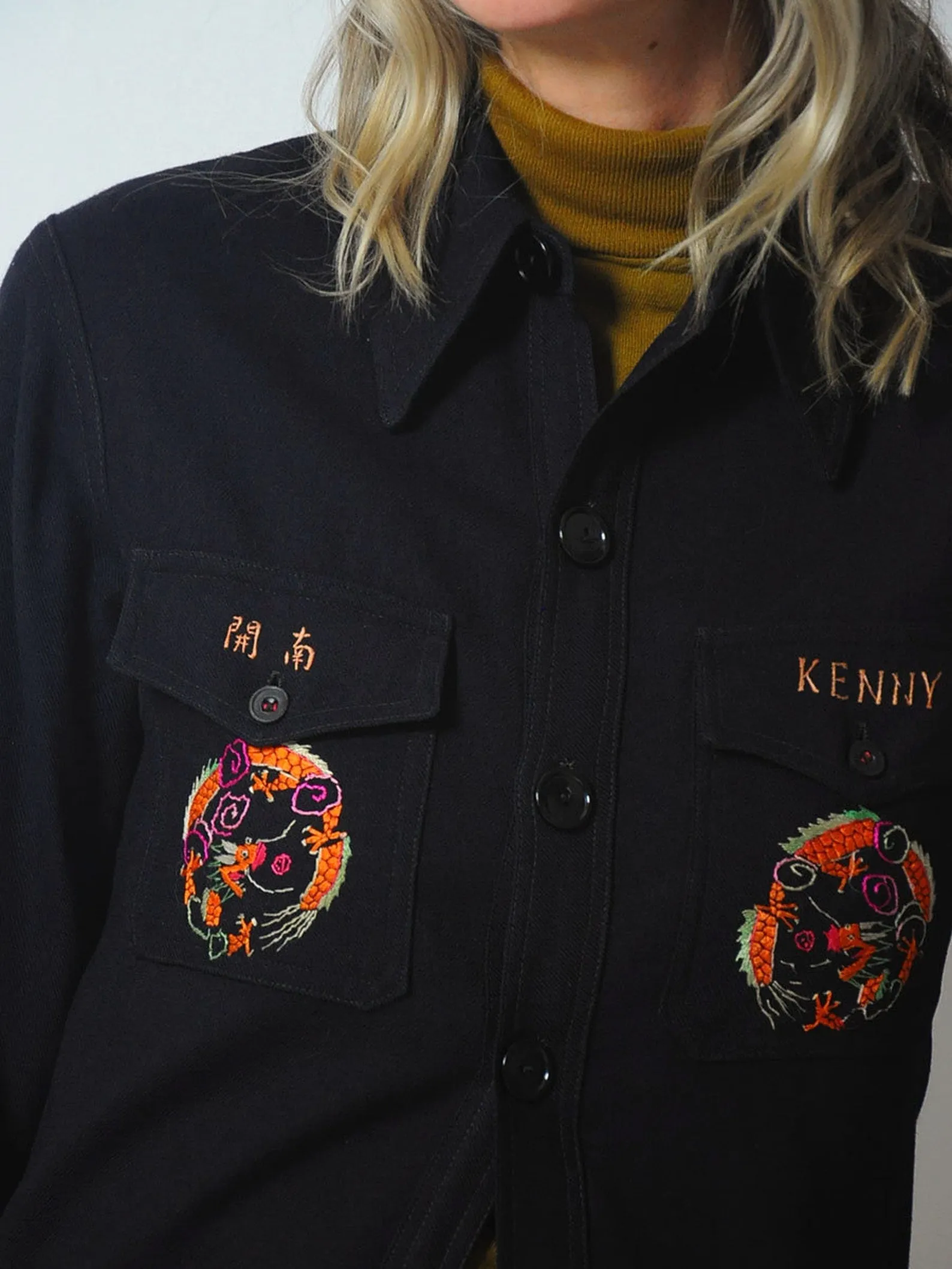 1940's Wool Embroidered WWII Souvenir Jacket