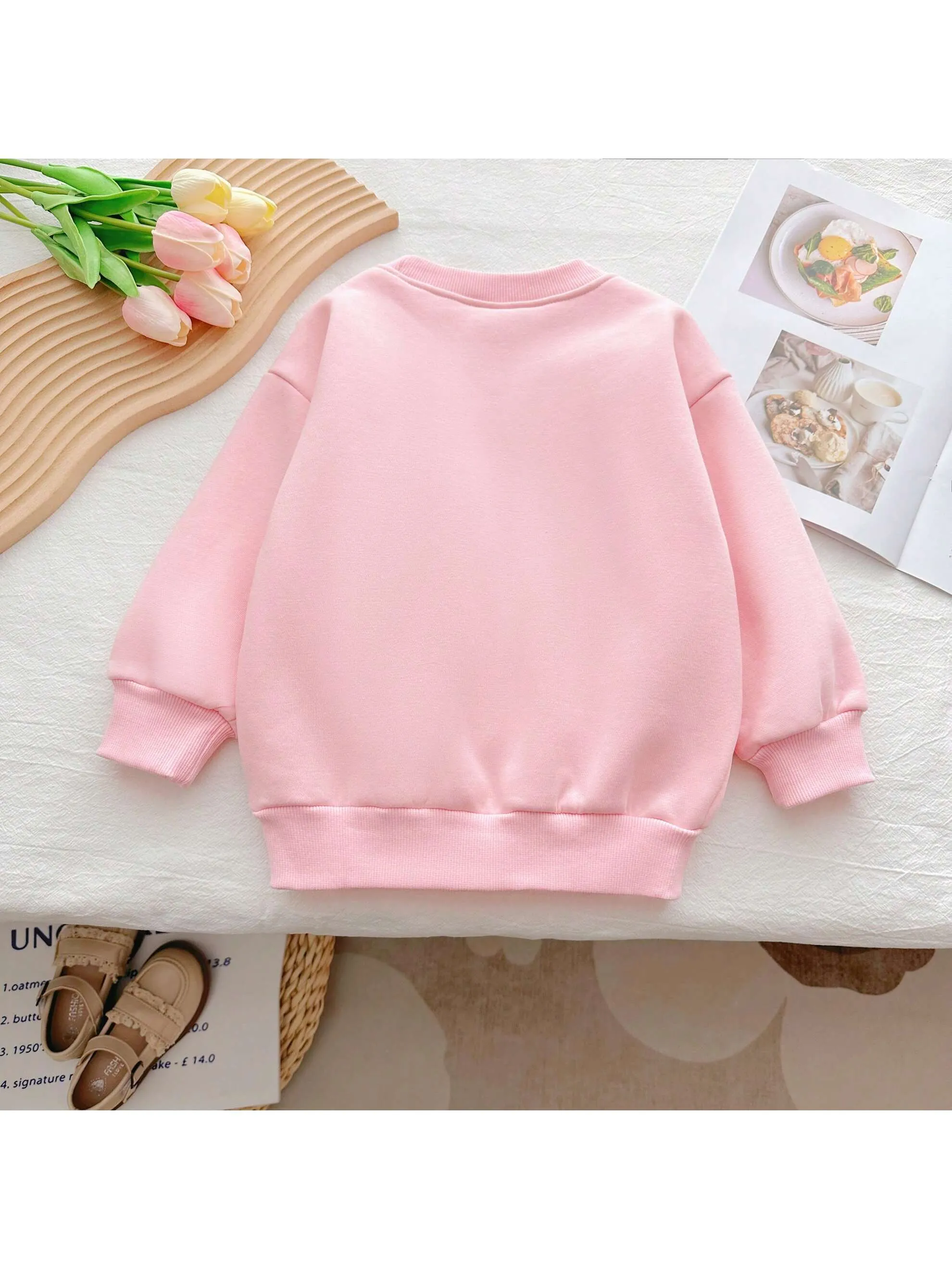 2024 New Fashion Spring Autumn Girls" Hoodies, Casual All-Match 3D Floral Korean Style Kids" Coat