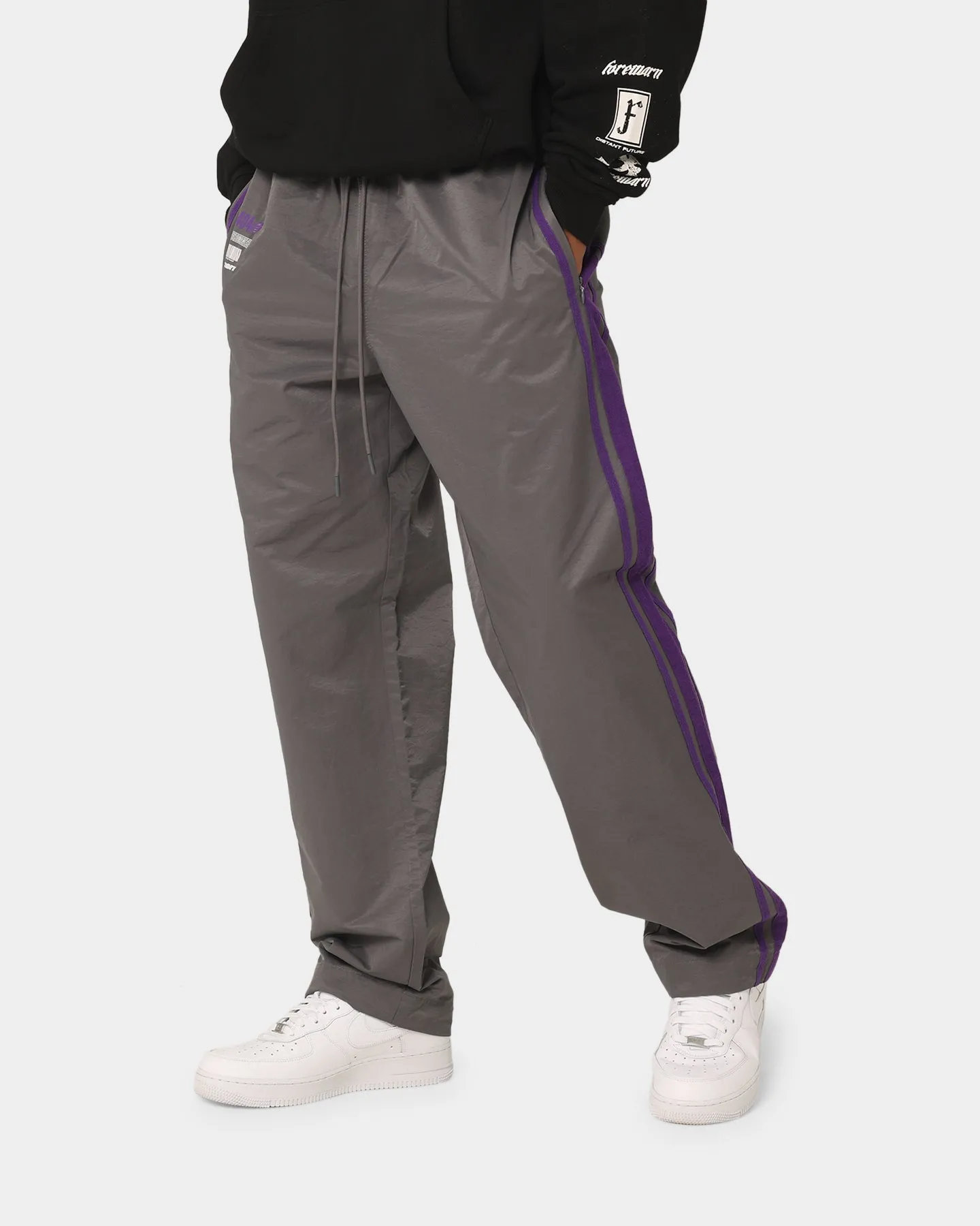 404 Racer Trackpant Charcoal/Purple