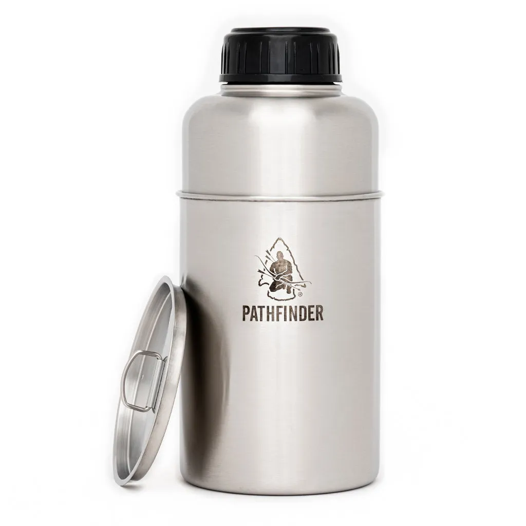 64oz Stainless Steel Bottle and Nesting Cup Set