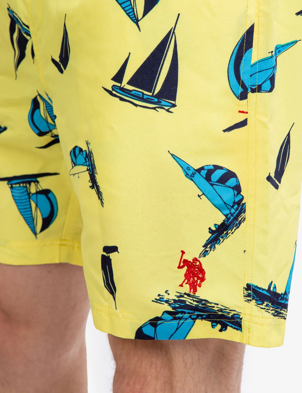 7" SAILBOAT PRINT SWIM TRUNKS