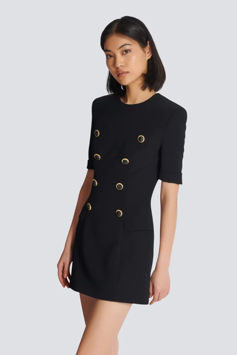 8-Button Crepe Dress