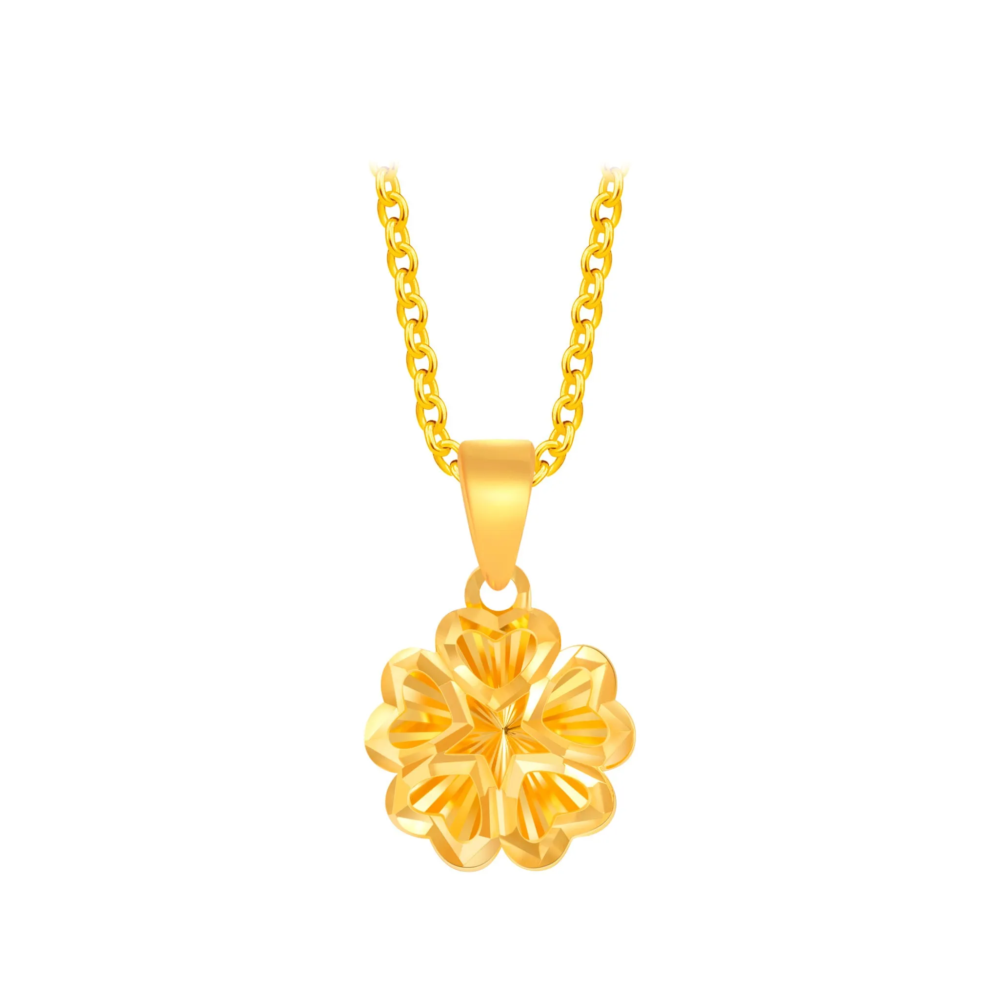 916 Gold Aurelia Rose Necklace