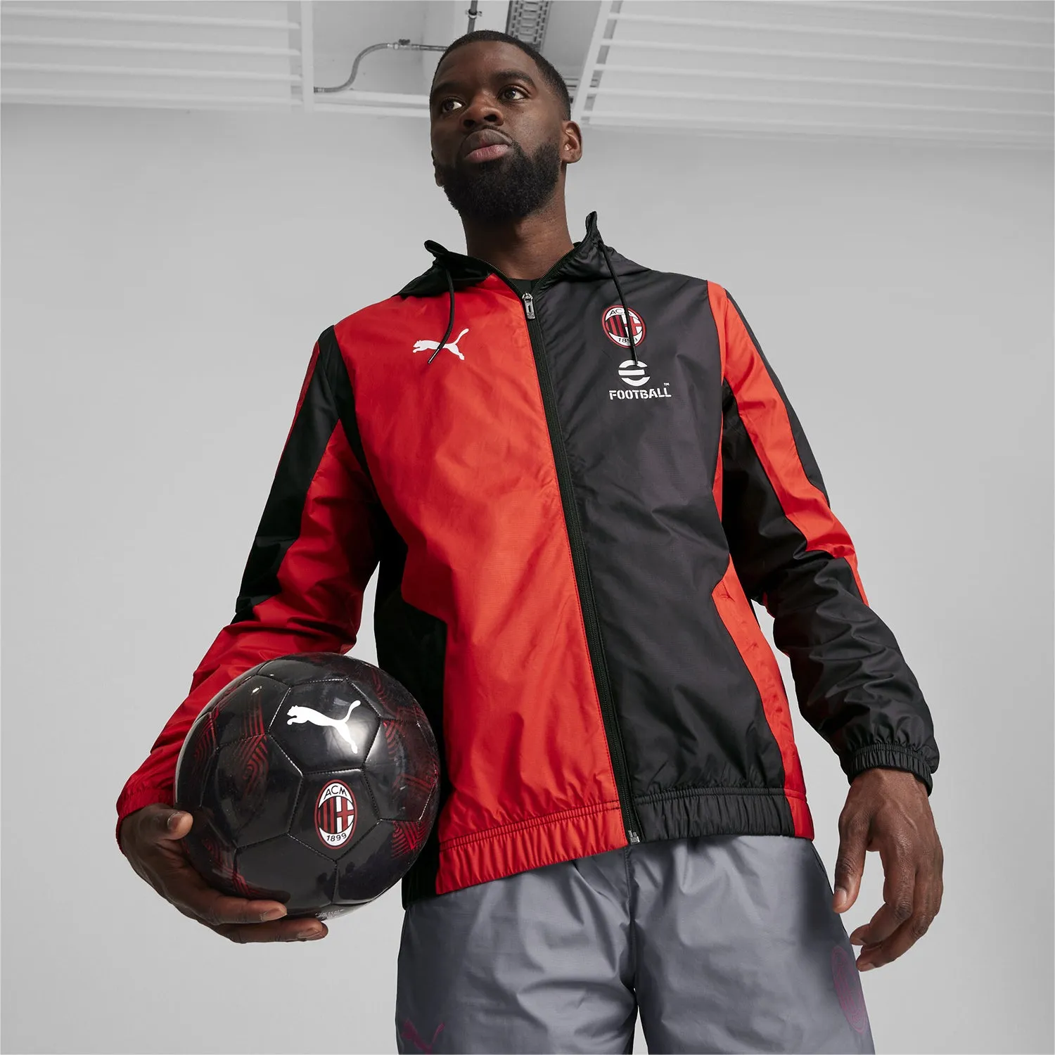 AC Milan Woven Anthem Jacket - Mens