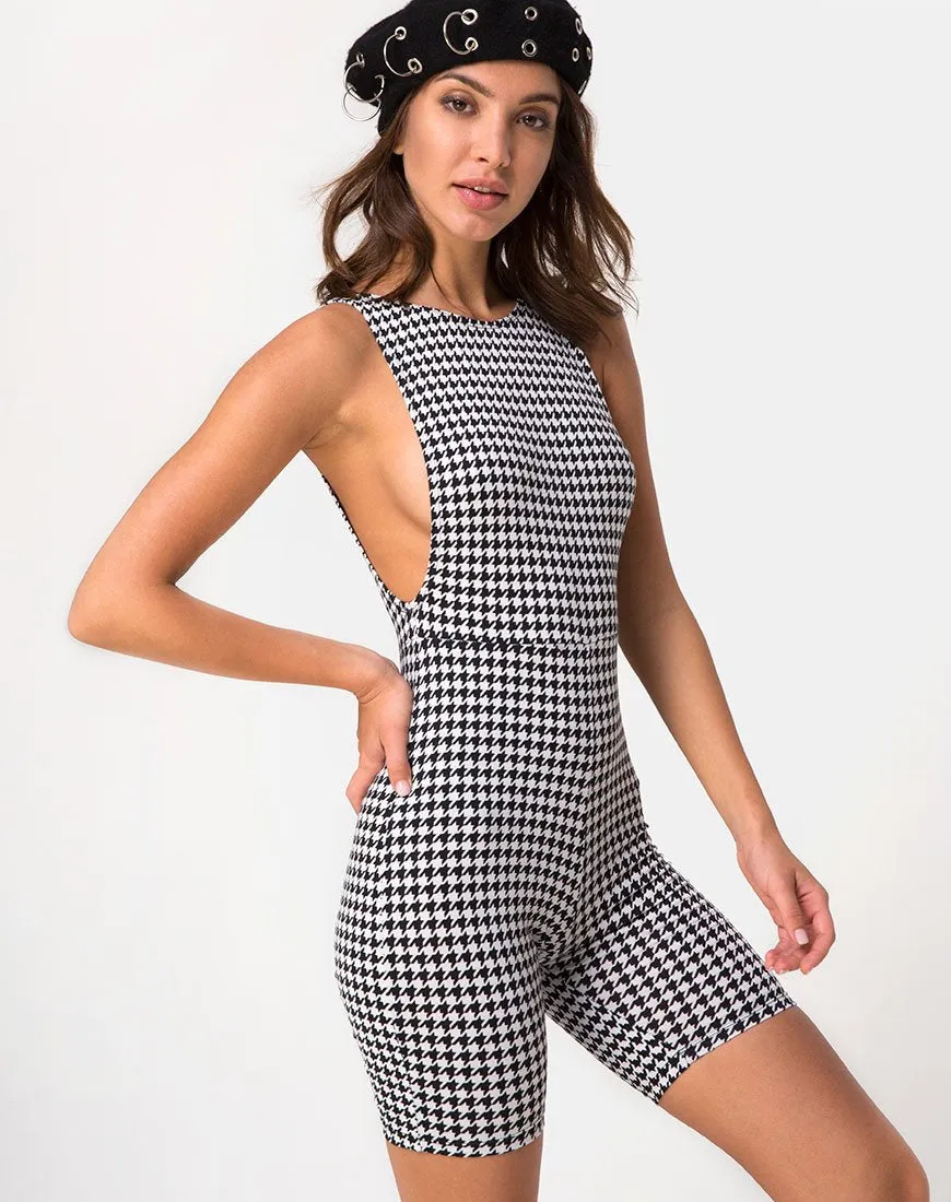 Acro Unitard in Dogtooth