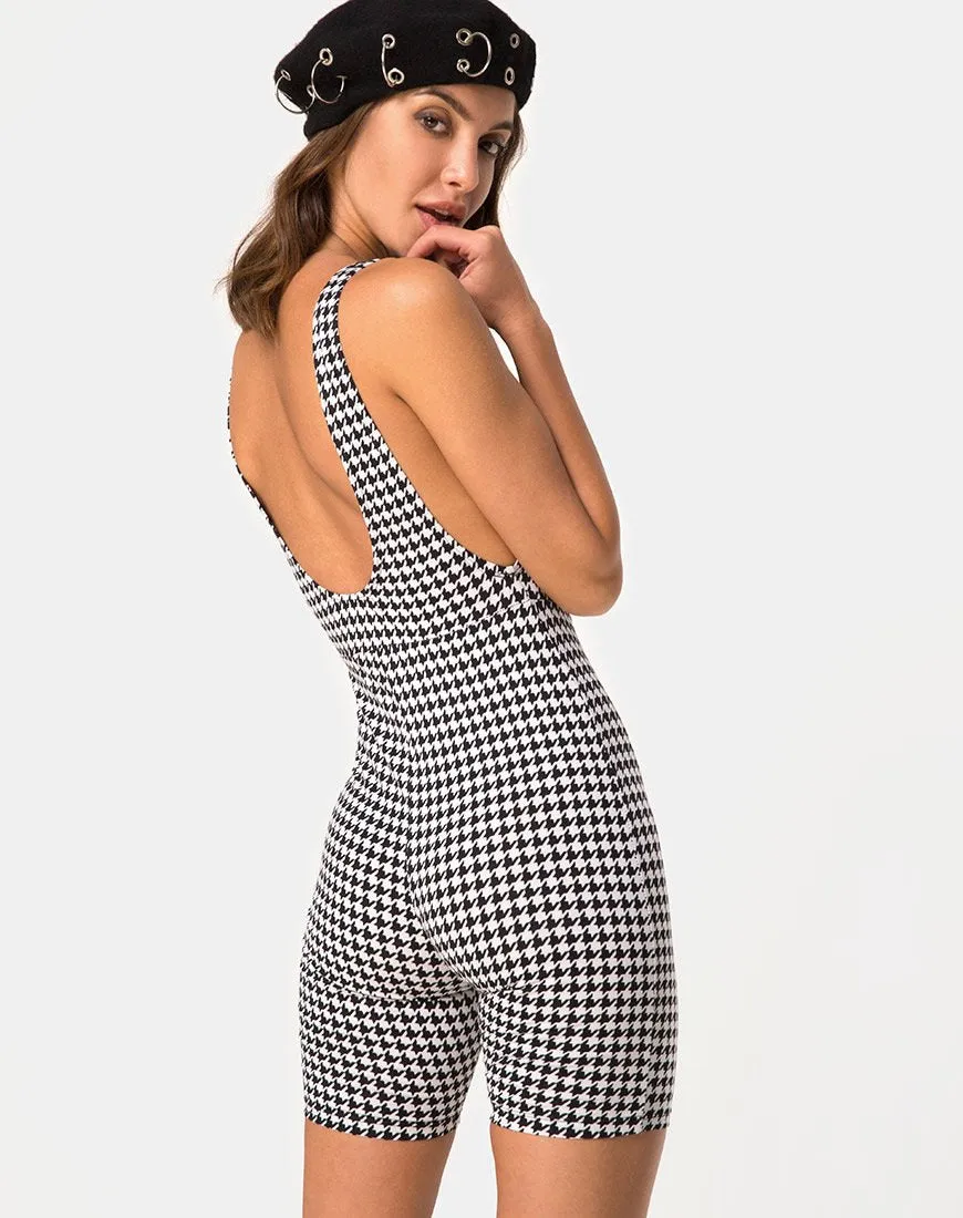 Acro Unitard in Dogtooth