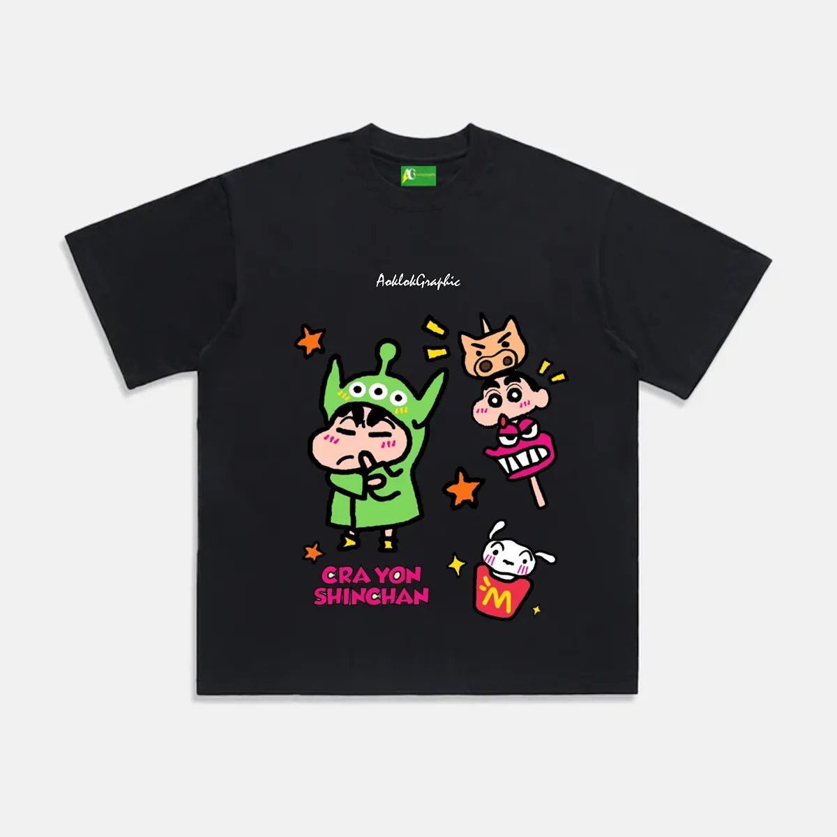 AG Cartoon Characters Crayon Eat Eat Eat T-Shirt