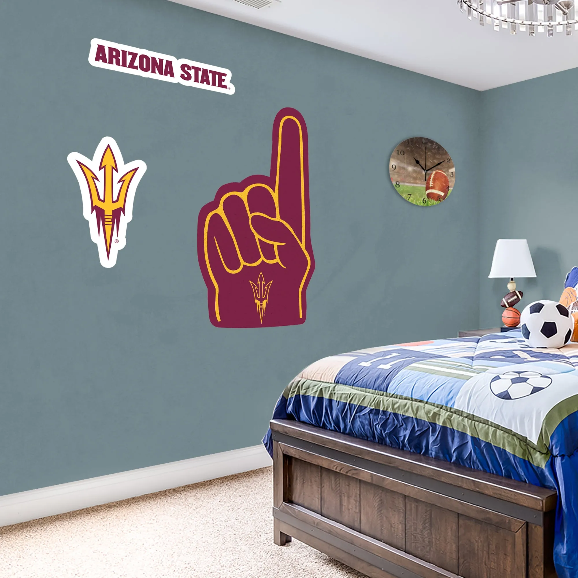 Arizona State Sun Devils:    Foam Finger        - Officially Licensed NCAA Removable     Adhesive Decal