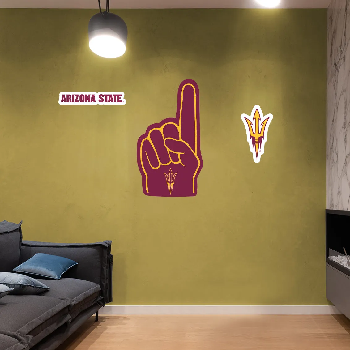 Arizona State Sun Devils:    Foam Finger        - Officially Licensed NCAA Removable     Adhesive Decal