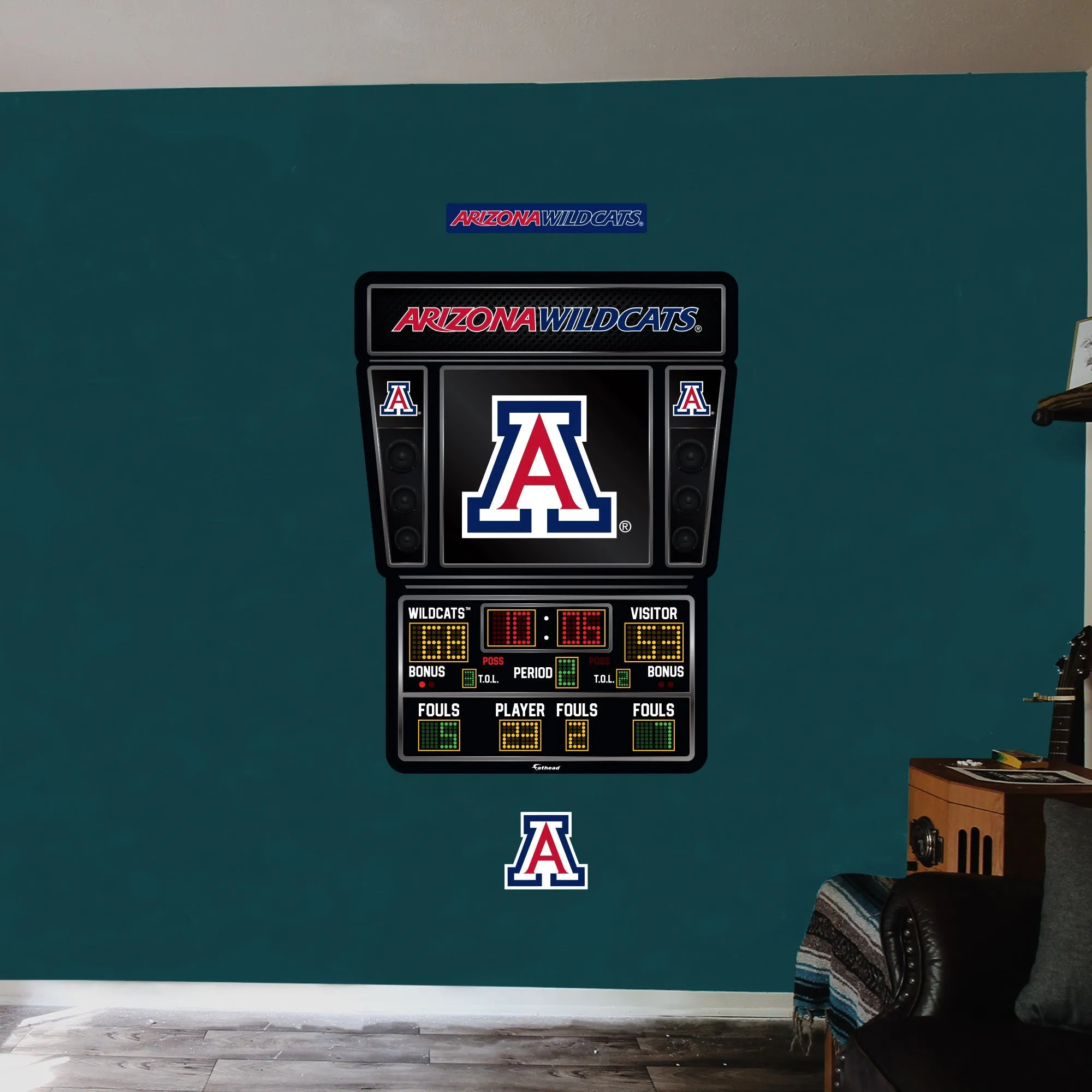 Arizona Wildcats:   Basketball Scoreboard        - Officially Licensed NCAA Removable     Adhesive Decal