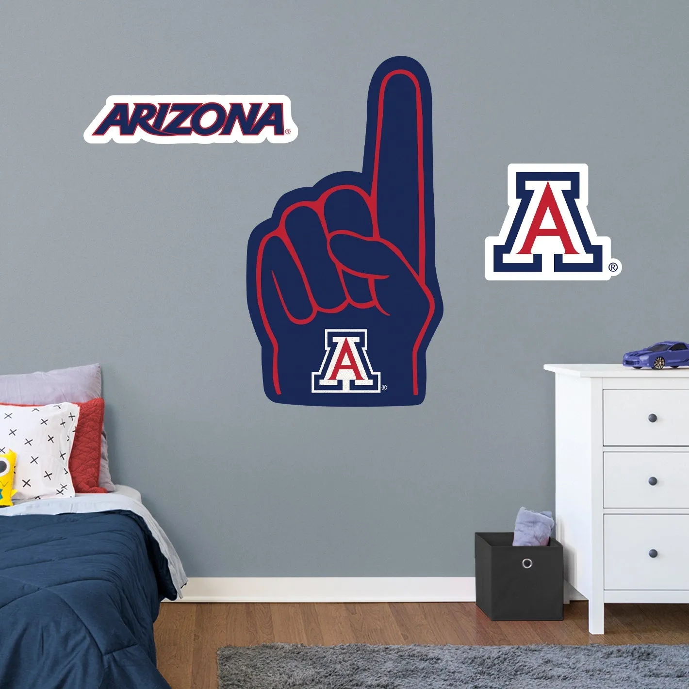 Arizona Wildcats:    Foam Finger        - Officially Licensed NCAA Removable     Adhesive Decal