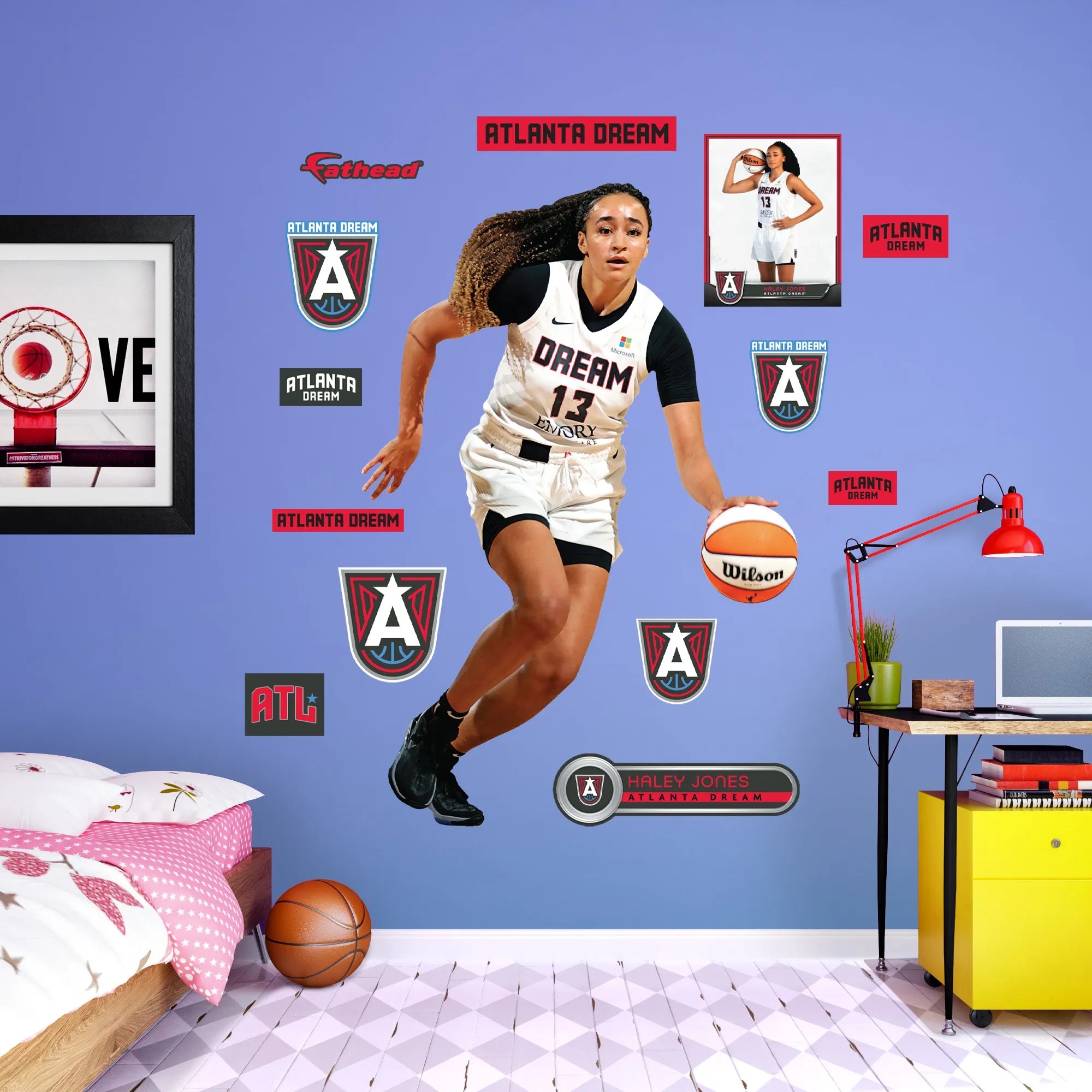 Atlanta Dream: Haley Jones         - Officially Licensed WNBA Removable     Adhesive Decal