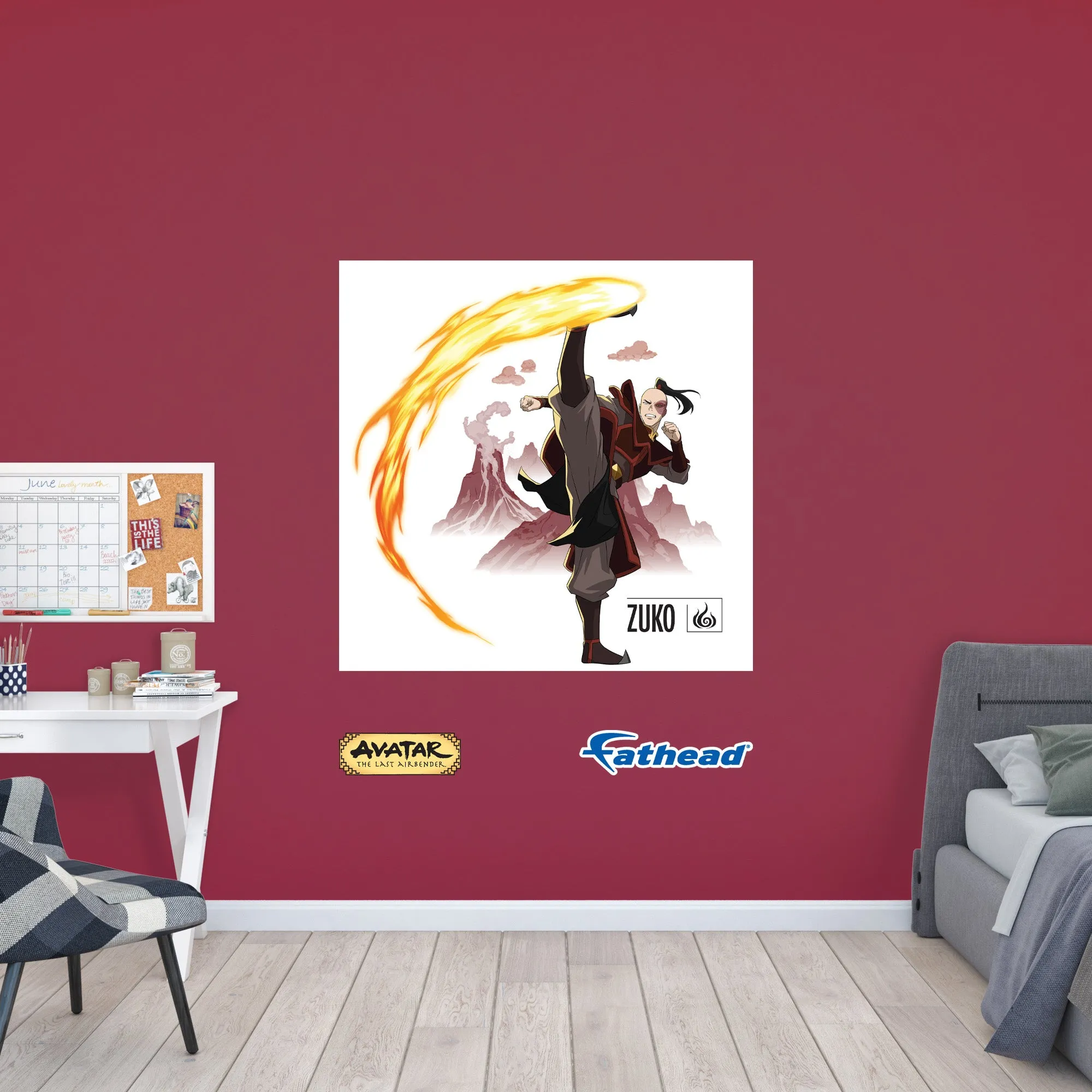 Avatar The Last Airbender: Zuko Poster - Officially Licensed Nickelodeon Removable Adhesive Decal