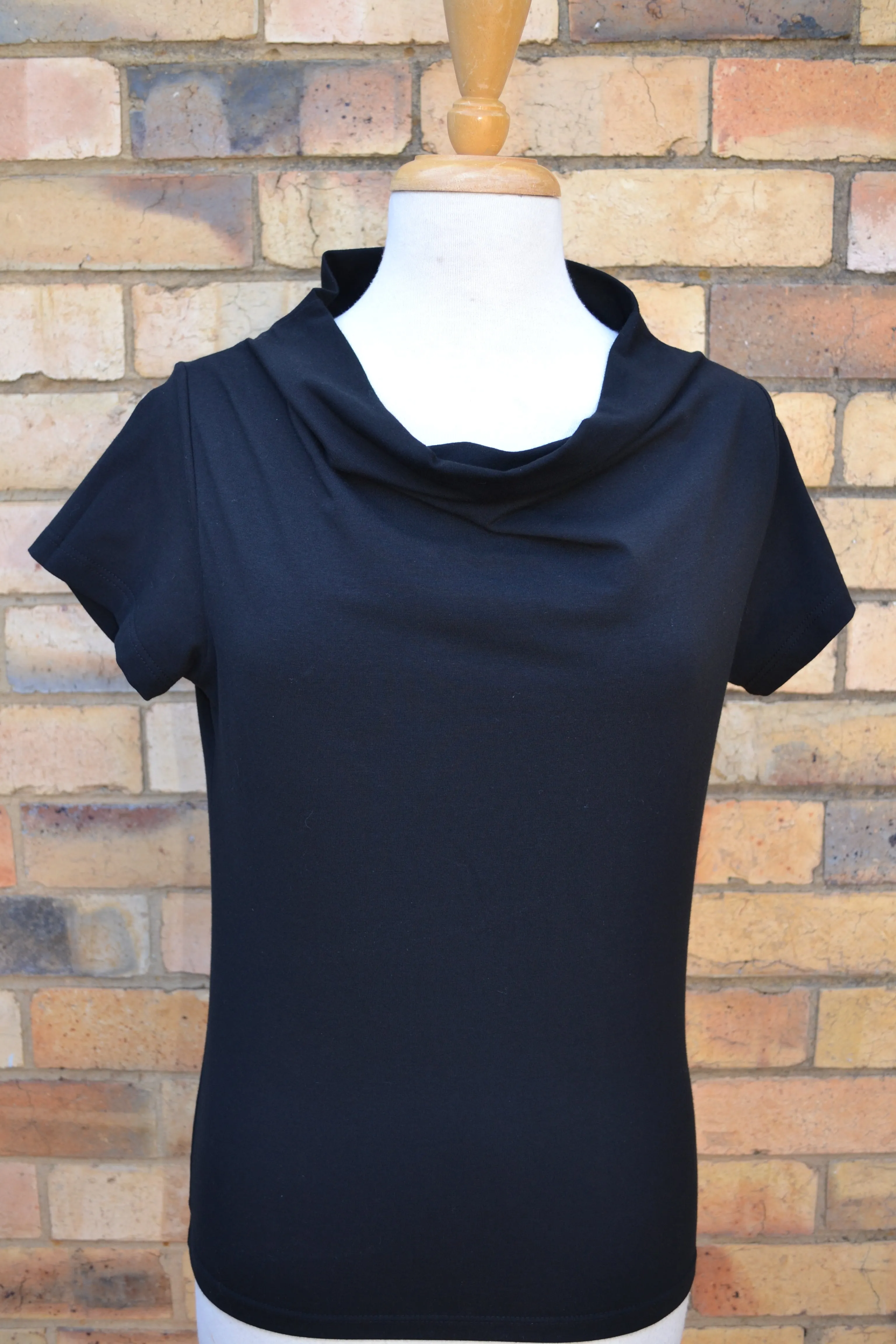 Berserk Black Cotton Elastane Cowl T