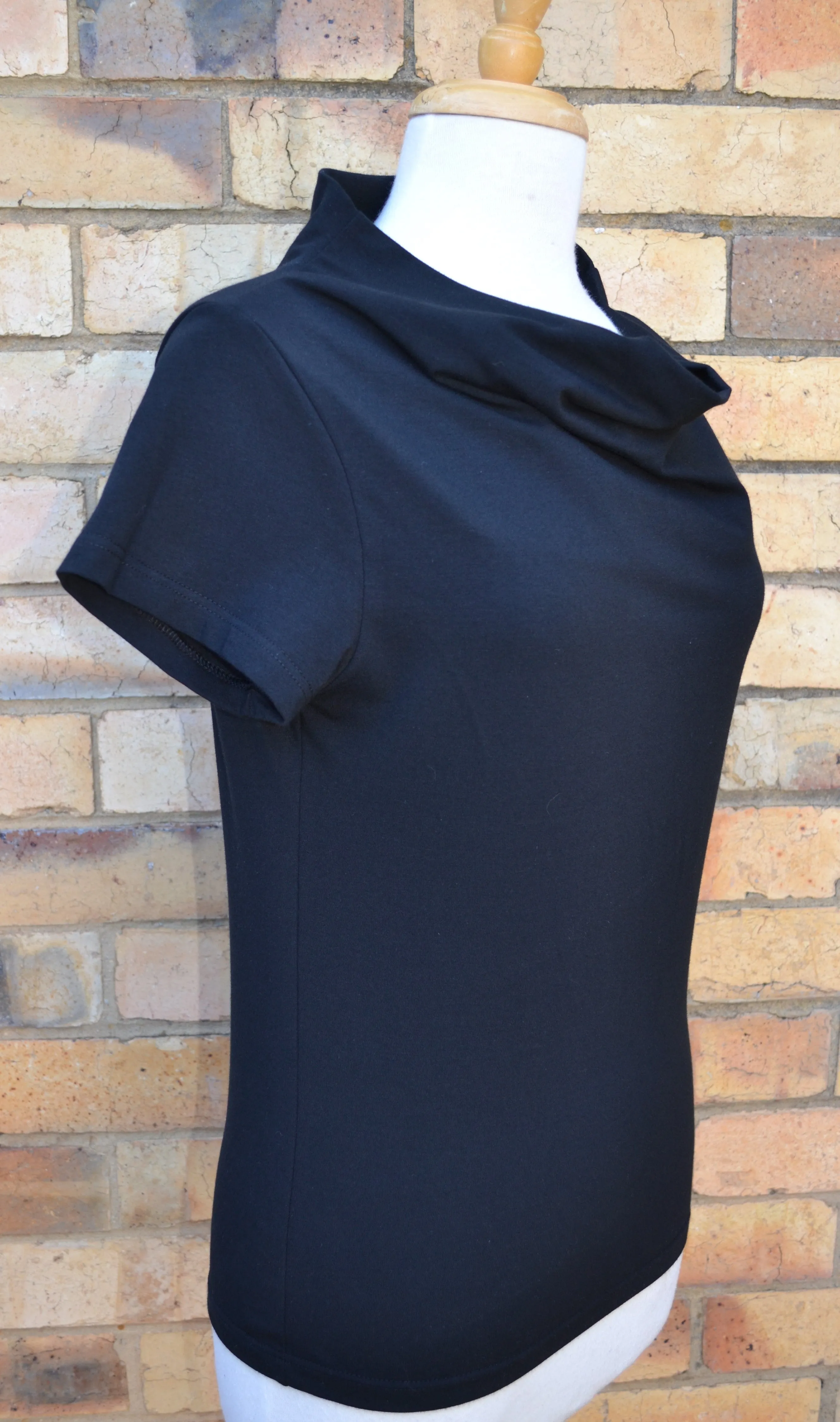 Berserk Black Cotton Elastane Cowl T