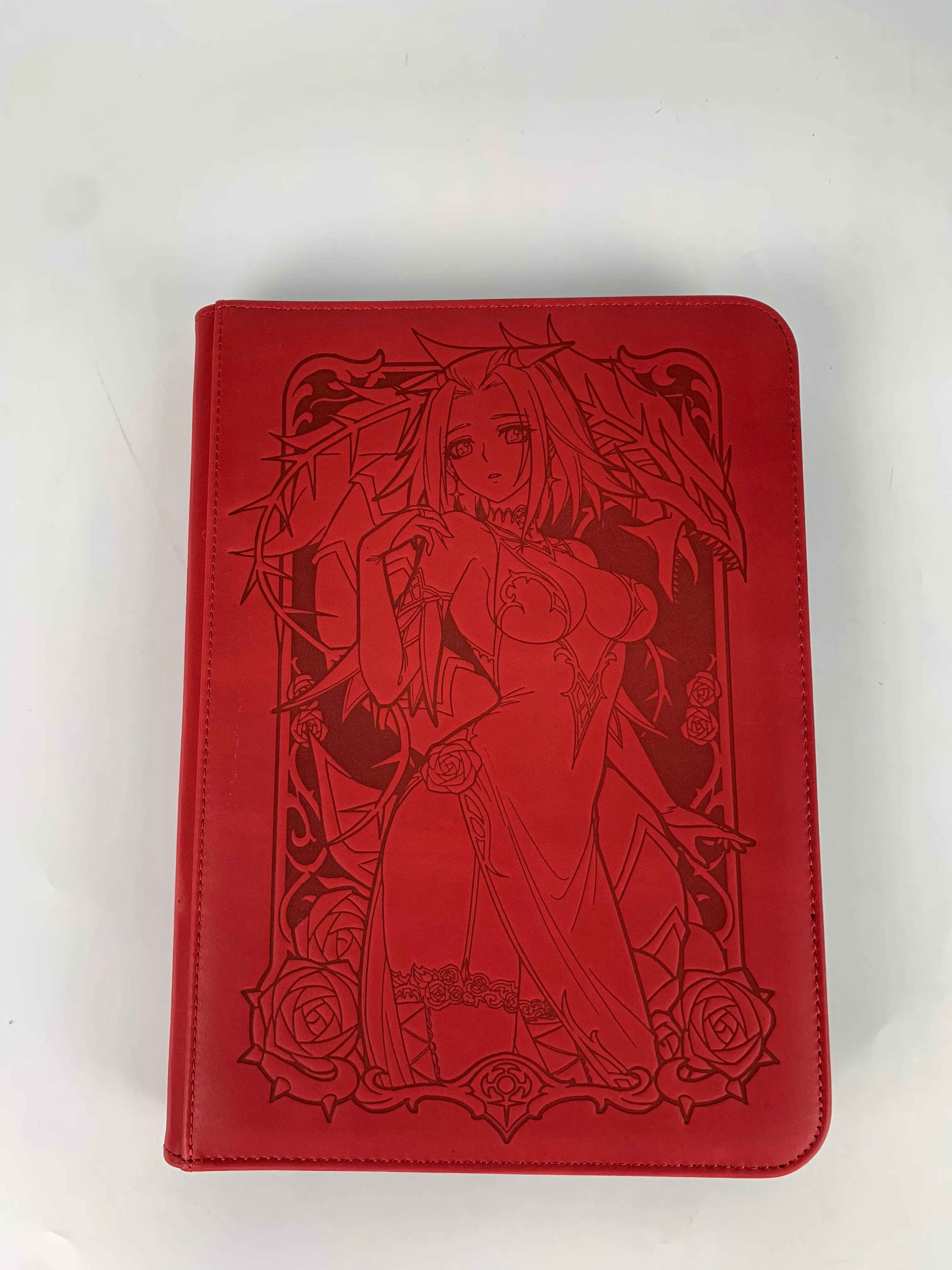 Blackrose Gown Limited Authentic Leather 9-Pocket Trading Card Binder   Free FC