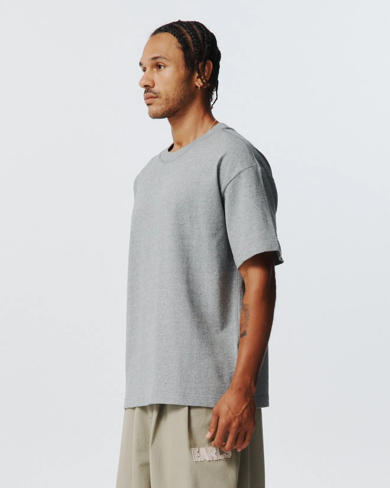 Block Tee - Grey Marle