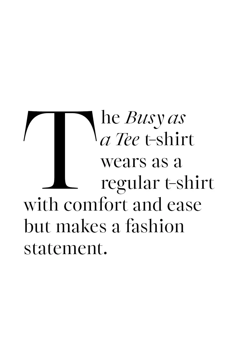 BUSY AS A TEE Top -Black