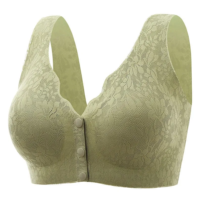 Buy 1 Get 2 Free Now Soft Front-button Wire-free Bra