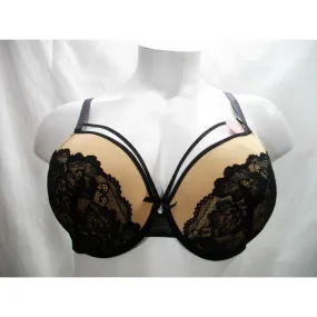 Curvy Studio Strappy Lace Contour Underwire Bra 44D Black NWT