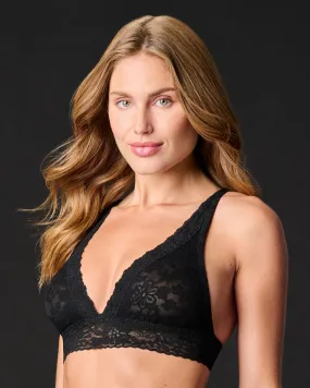 Daily Lace Plunge Bralette | Black