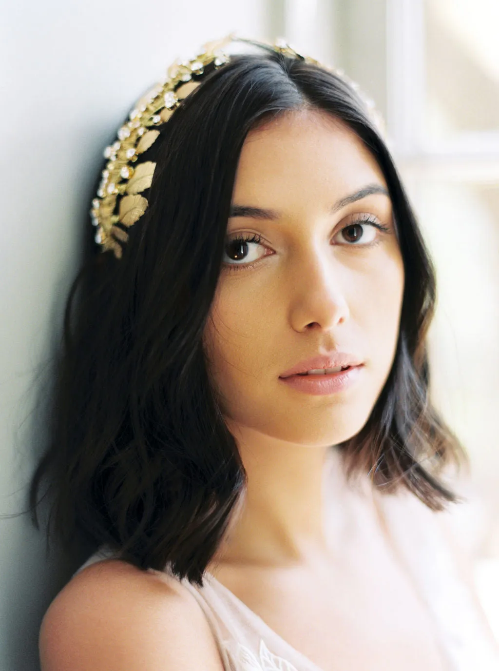 DIANA | Gold Wedding Headpiece with Crystals