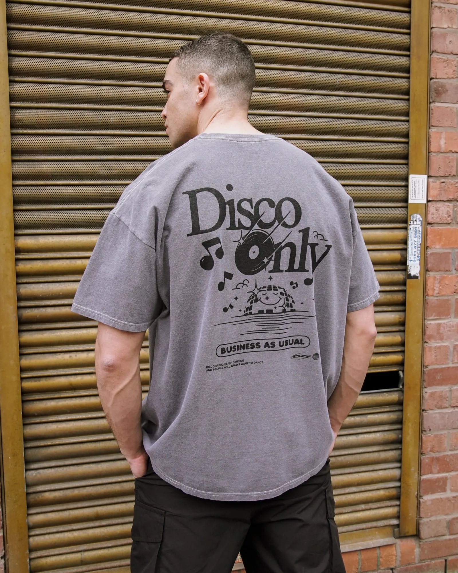 DISCO ONLY 'Business As Usual' Vintage Washed Tee - Black