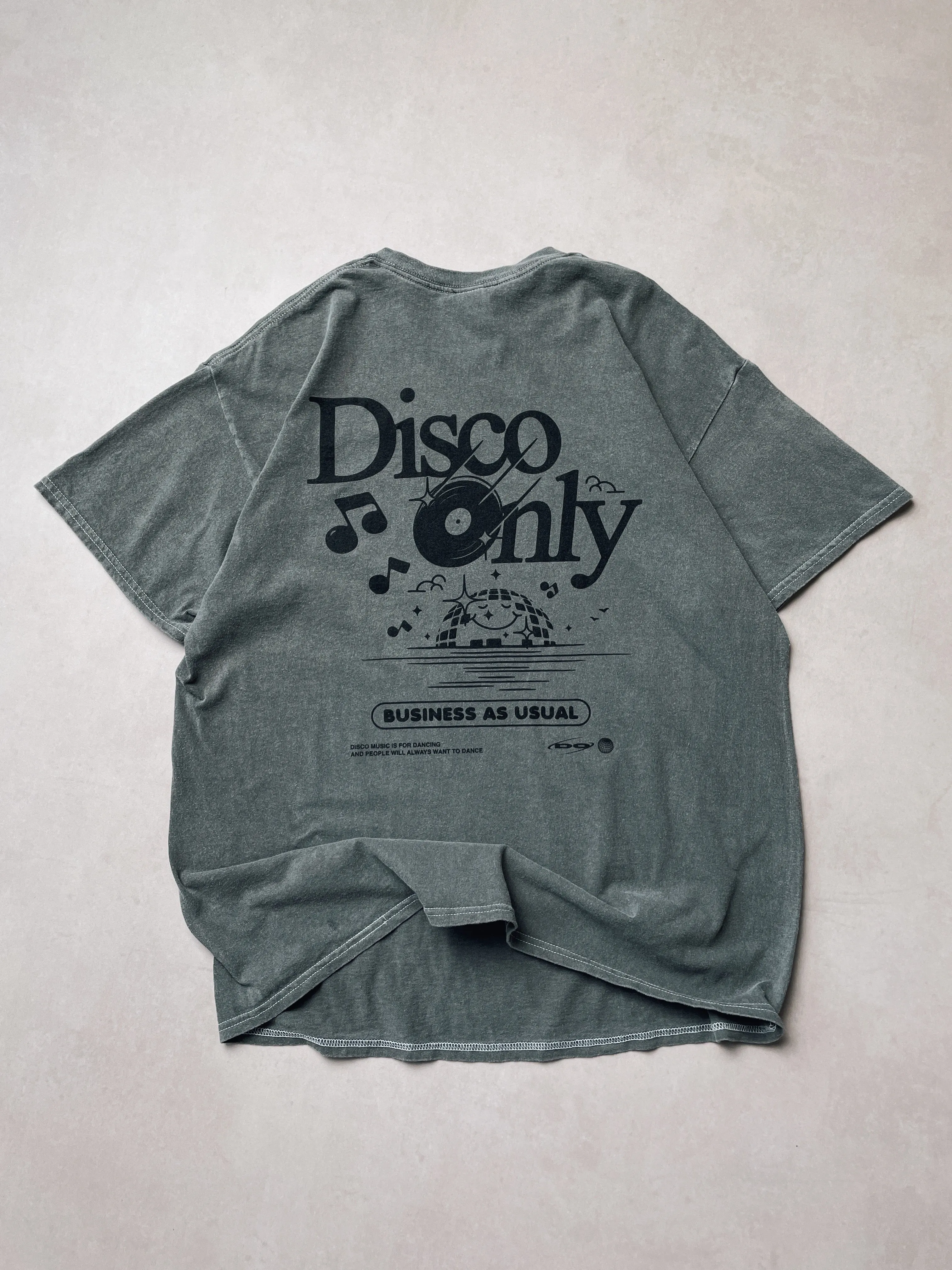 DISCO ONLY 'Business As Usual' Vintage Washed Tee - Black