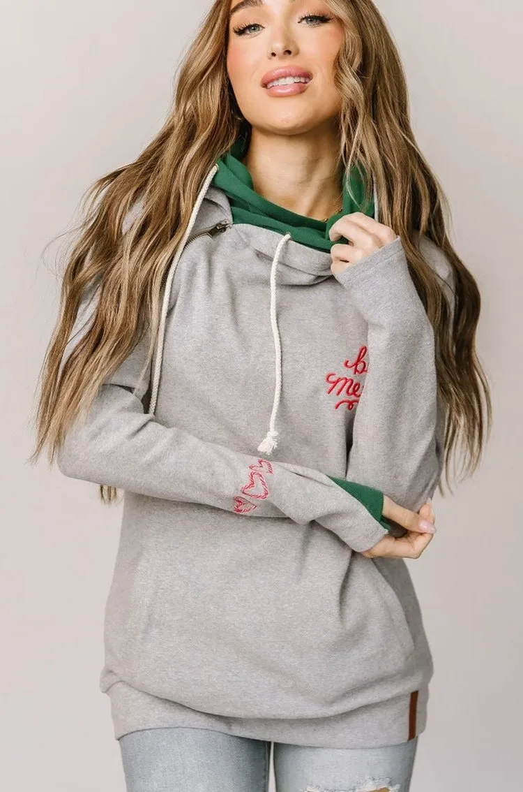 DoubleHood™ Sweatshirt - Be Merry