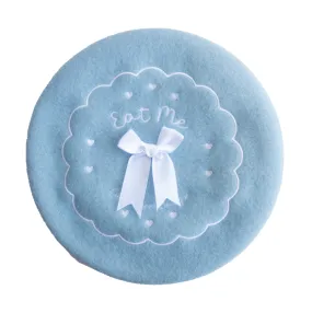 Eat Me Biscuit Beret Powder Blue