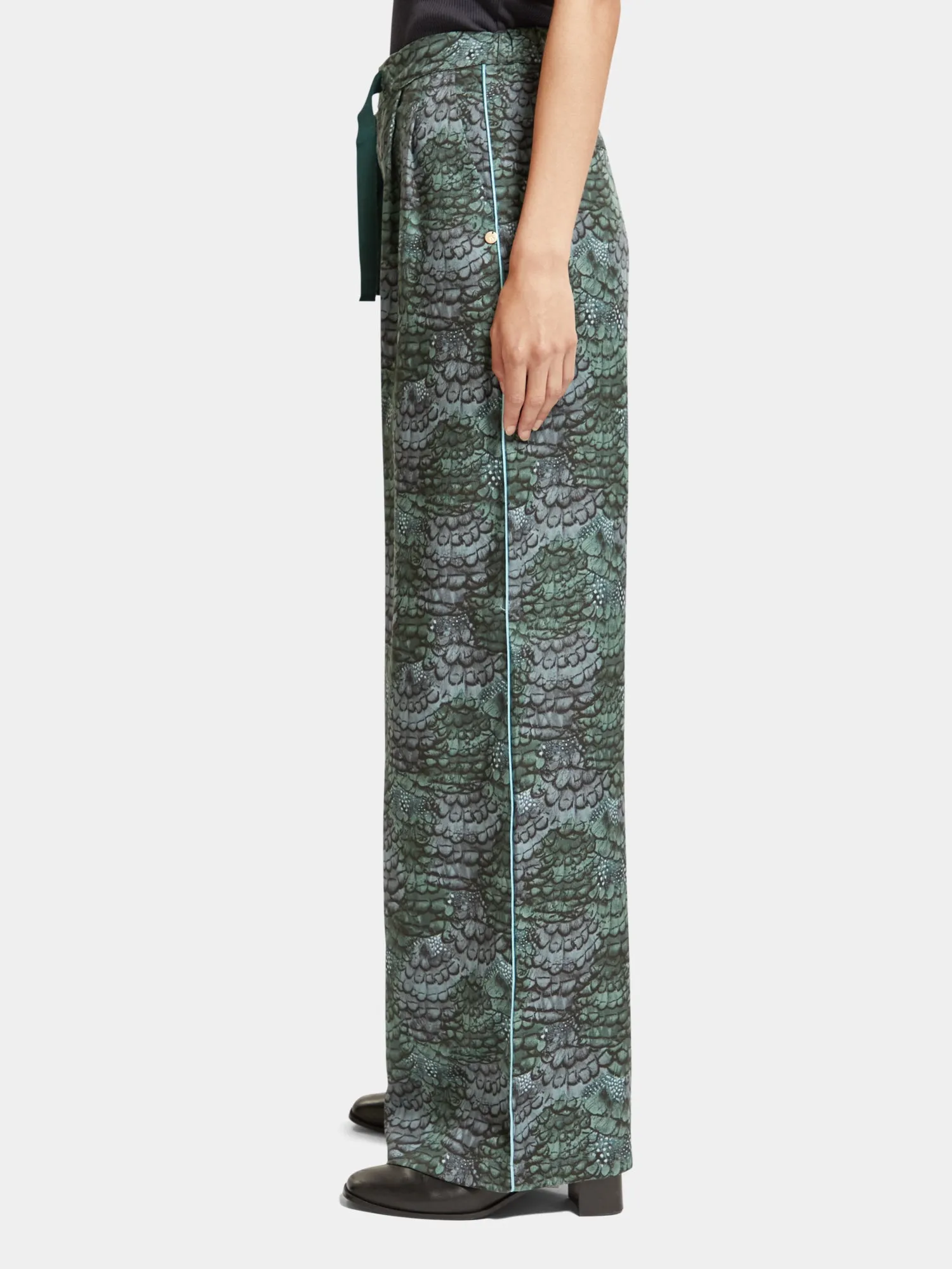 Eleni high-rise wide-leg pants