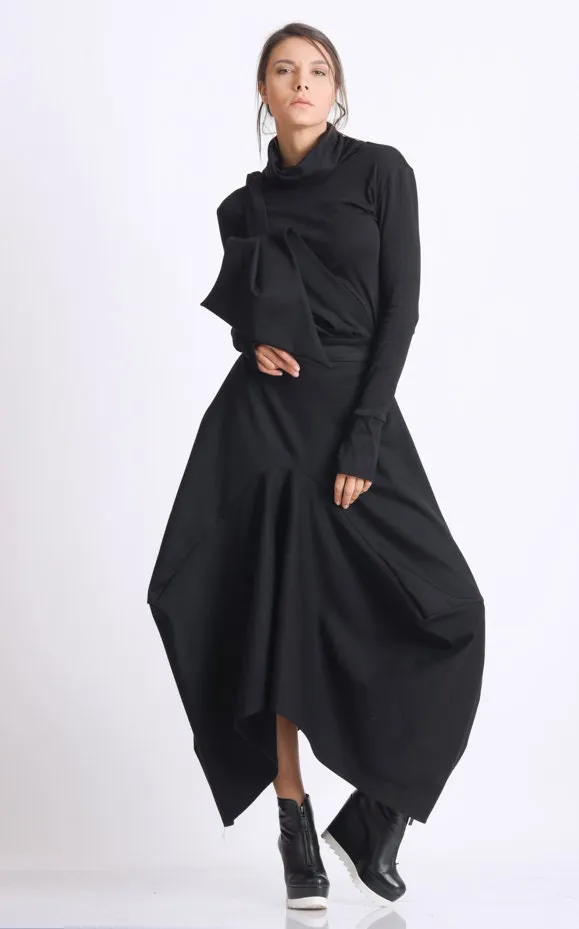 Extravagant Pinafore Skirt In Black