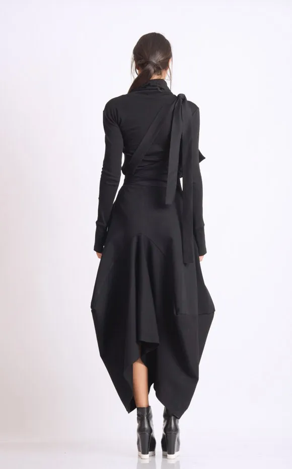 Extravagant Pinafore Skirt In Black