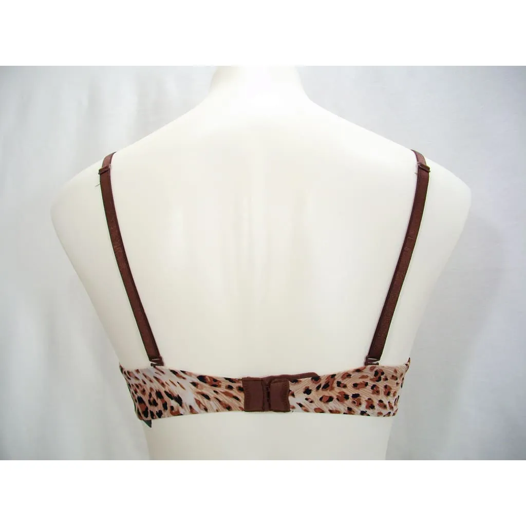 Felina 130566 Enchanted T-Shirt Memory Foam Underwire Bra 32A Chocolate Cheetah