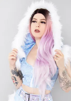 Frost Queen Hooded Crop Top