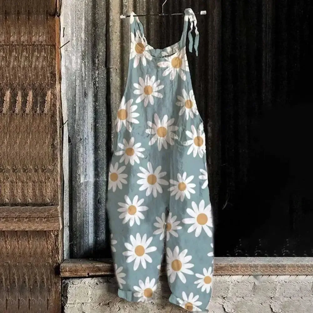 Getadme Harajuku Fashion Wide-leg Jumpsuit Baggy Pants Casual Printing Vintage Jump Suit One-piece Women Summer Oversize Jumpsuits