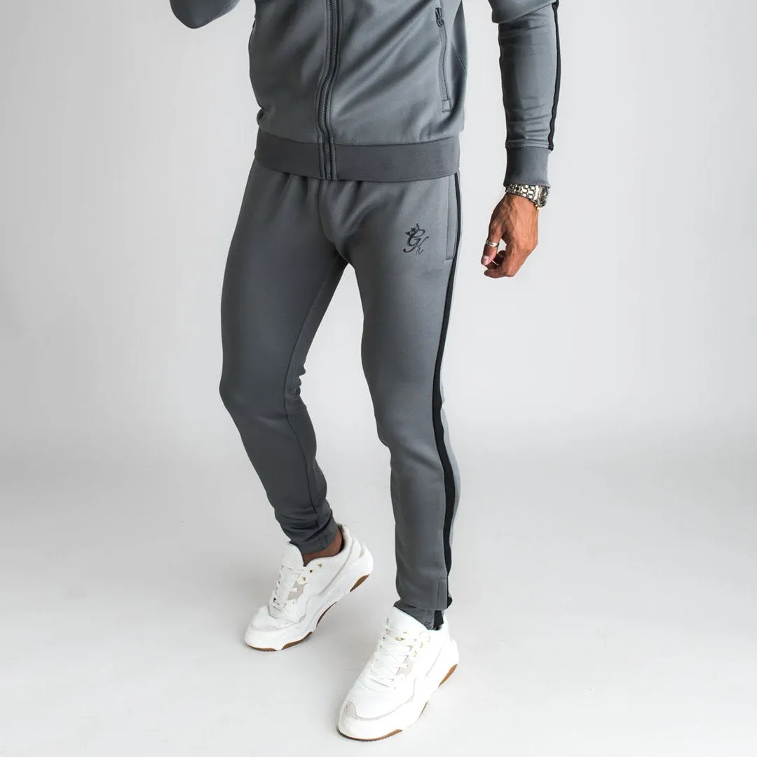 GK Basis Poly Tracksuit Bottoms - Dark Grey/Black