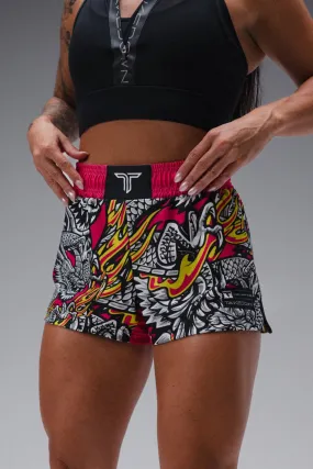 Iron Dragon Women's Fight Shorts (3" Inseam) - Magenta