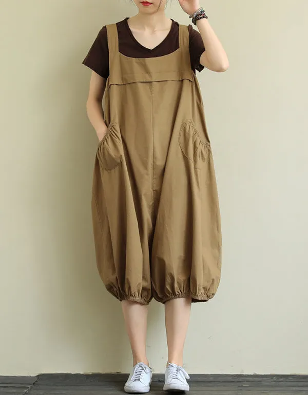 Khaki Oversize Women Jumpsuit Women