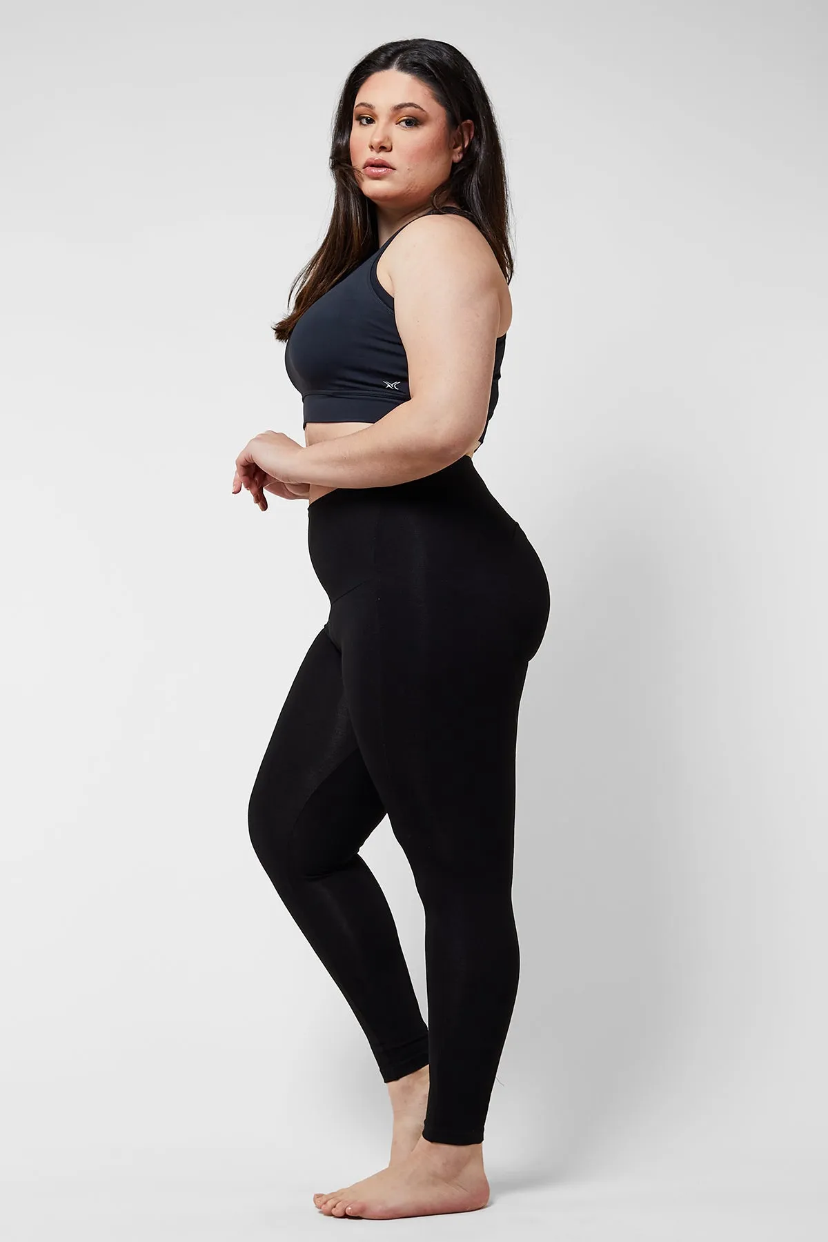 Lightweight Strong Compression Tummy Control Leggings Black