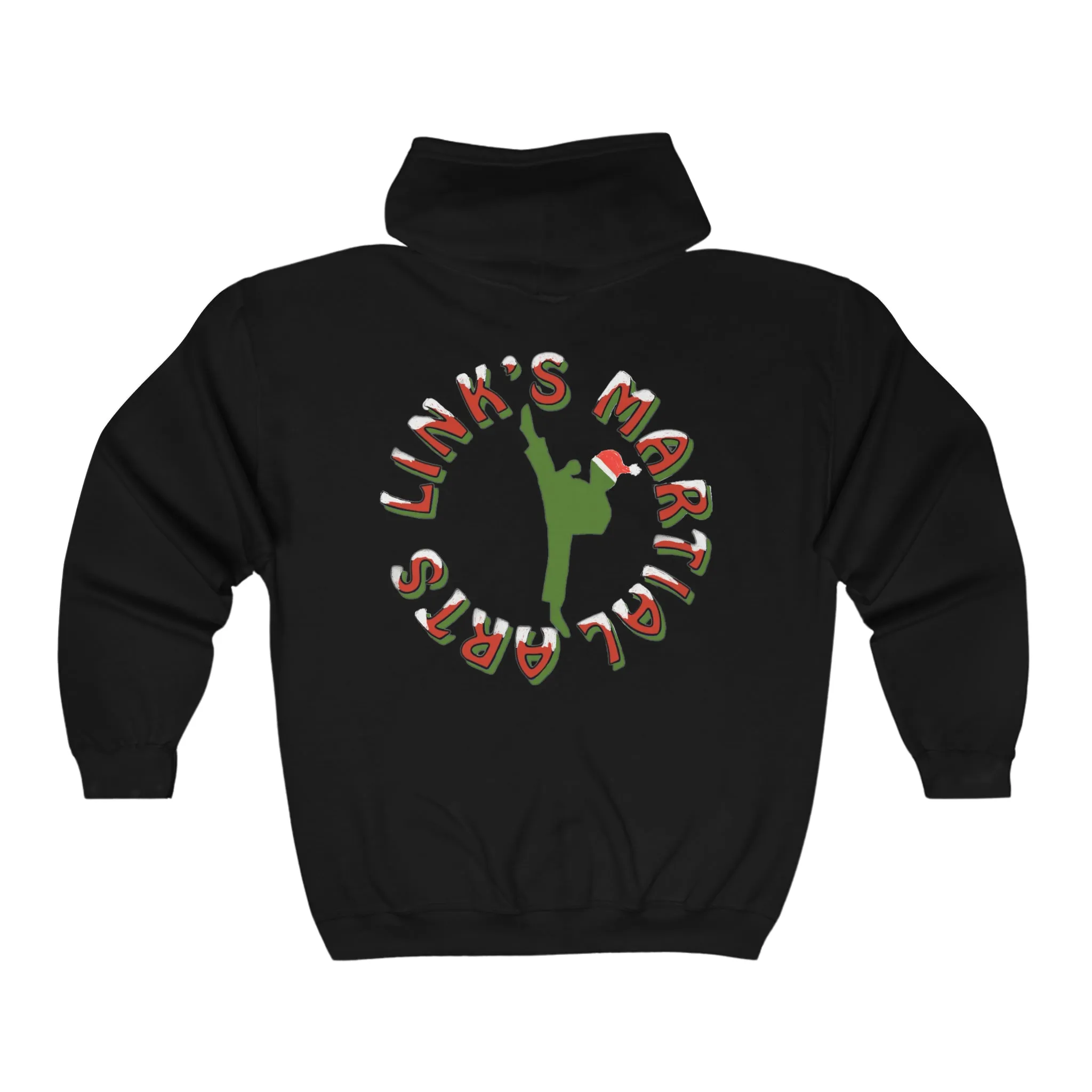 Link's Martial Arts Holiday Logo Unisex Full Zip Hooded Sweatshirt