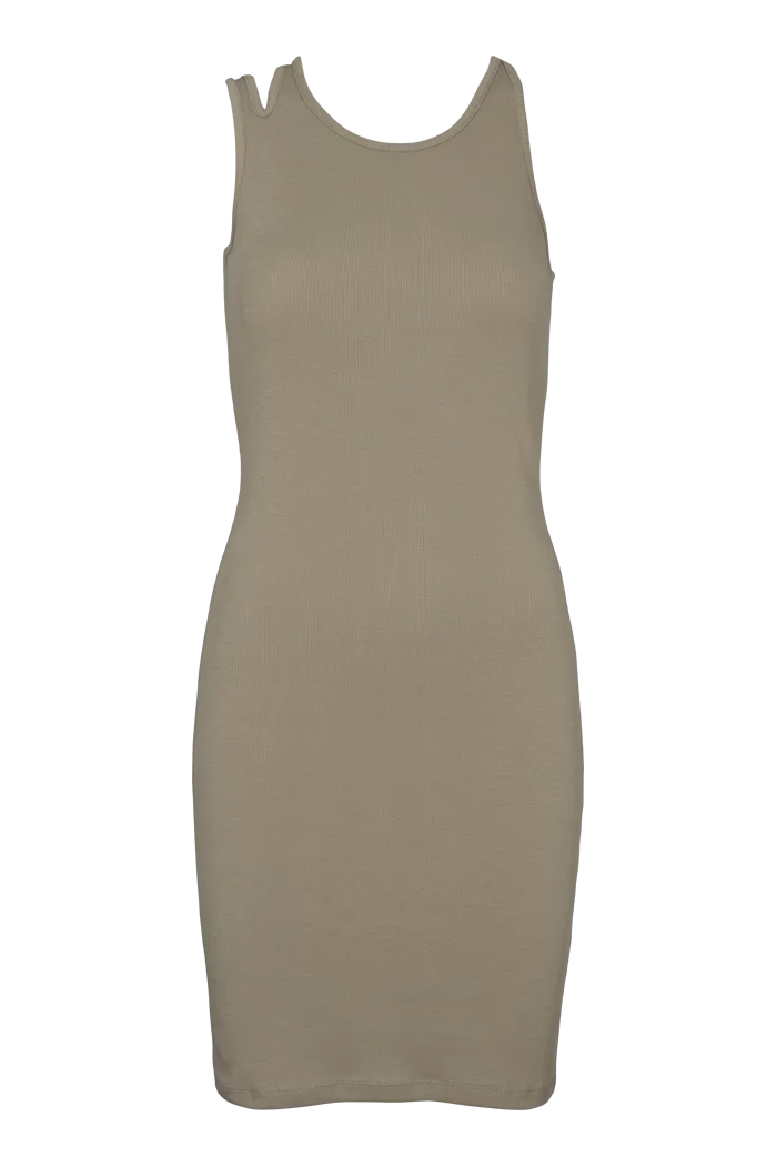 Ludmilla Asymmetric Dress - Vetiver