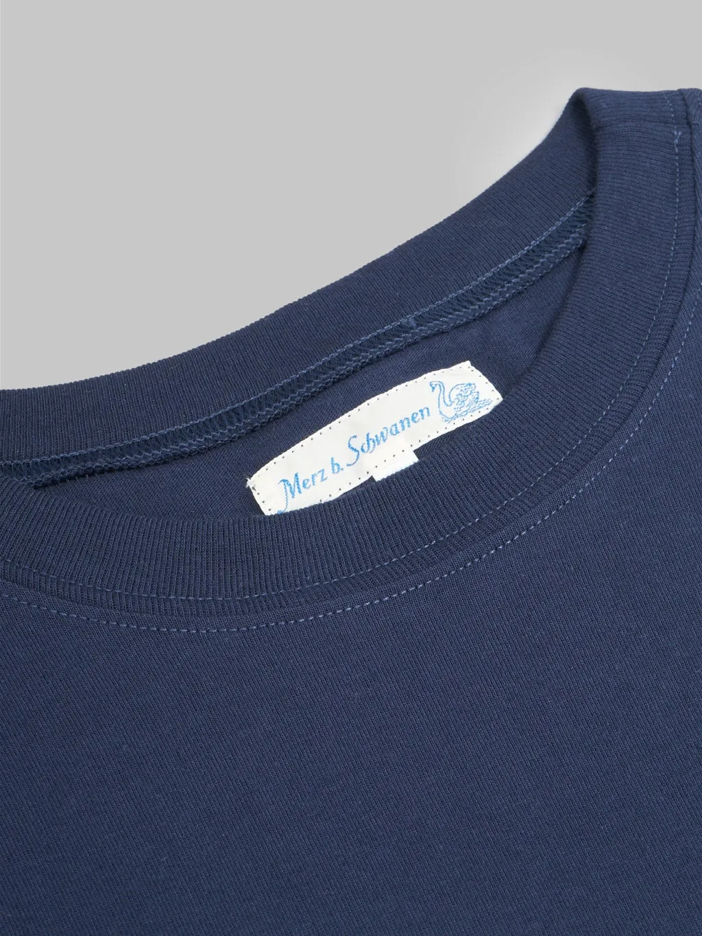 Merz b. Schwanen 1940s 5.5oz Loopwheeled Relaxed Fit T-Shirt Ink Blue