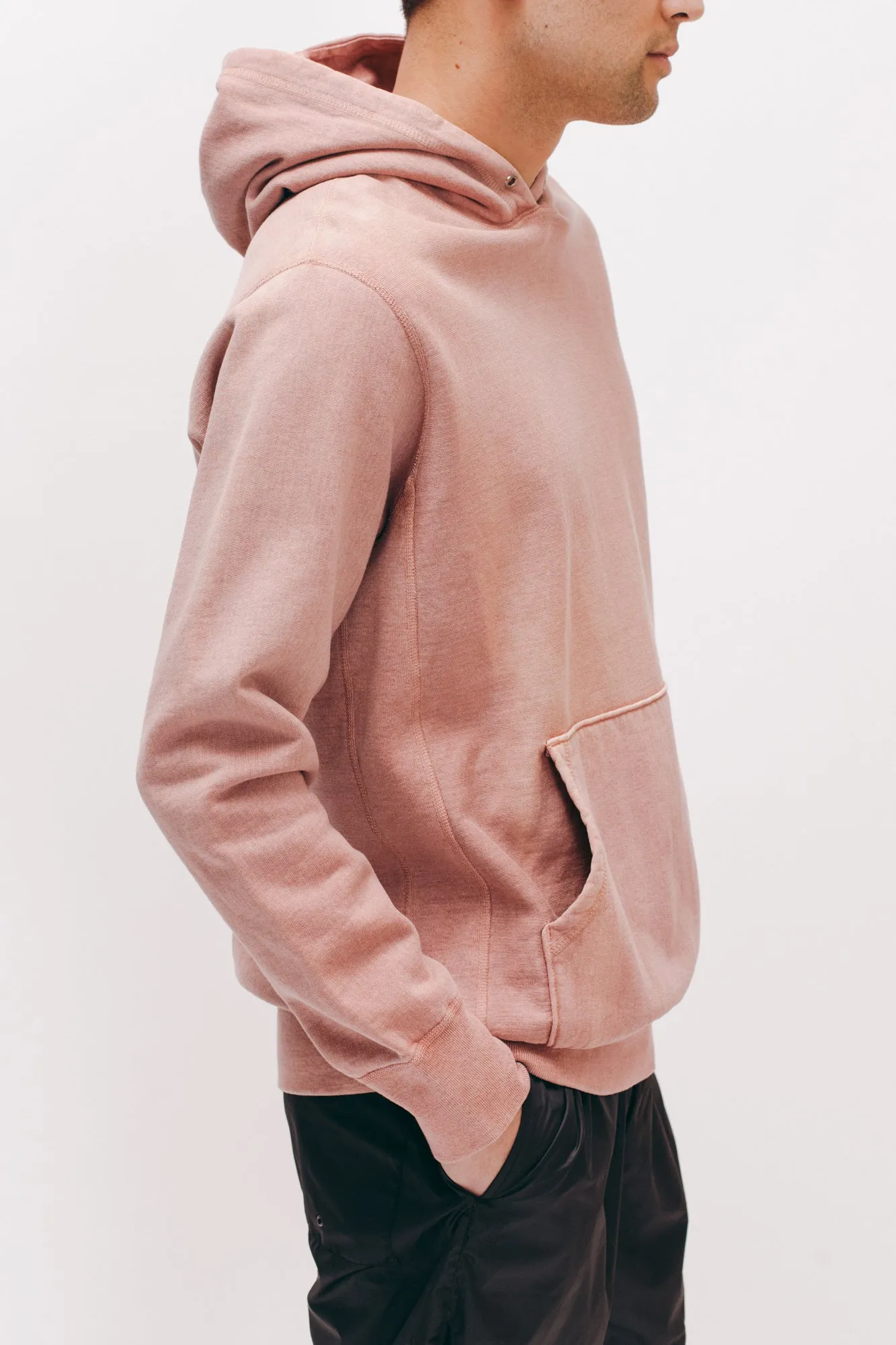 Natural Dyed Hoodie Fleece - Dusty Pink