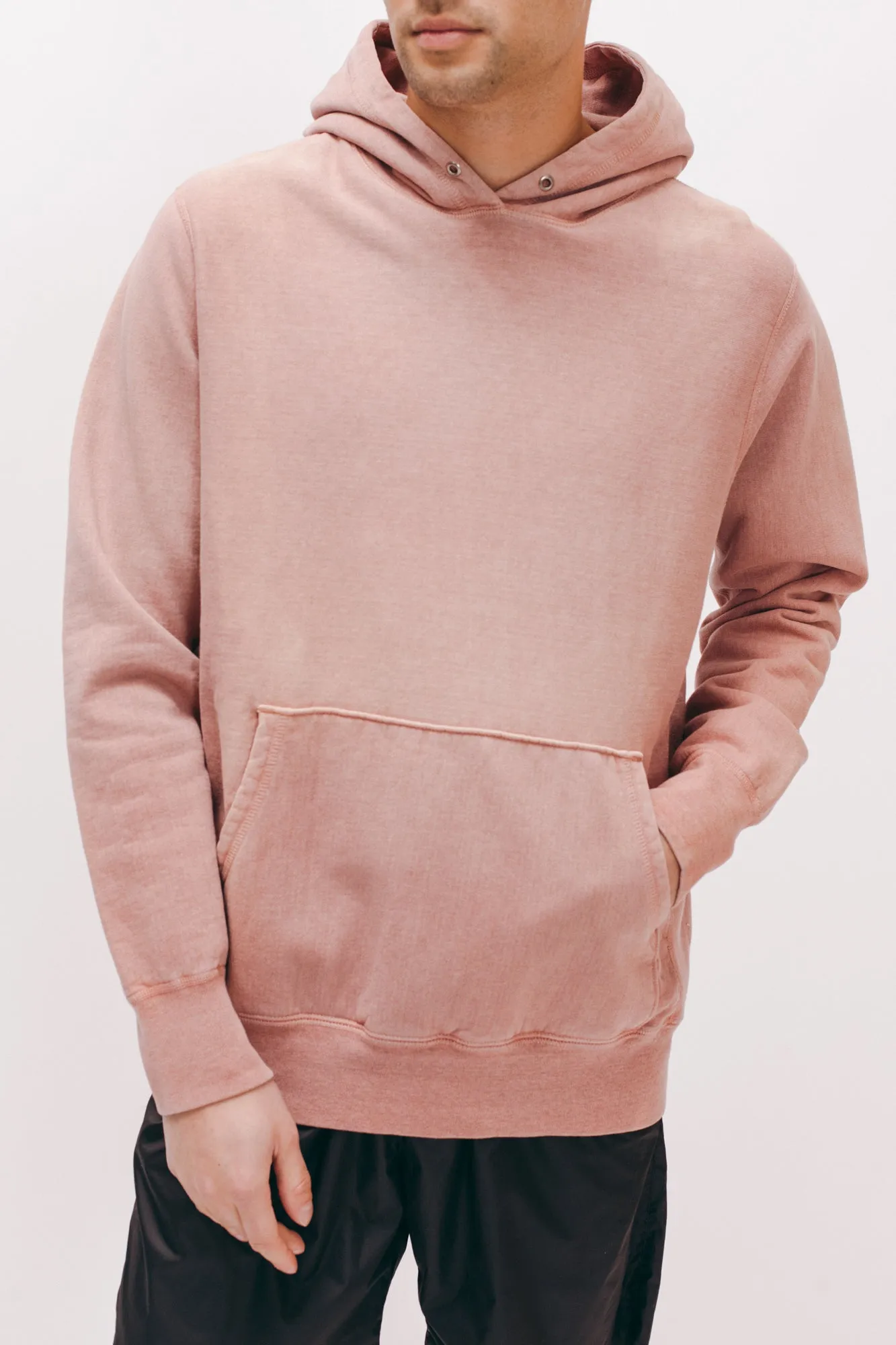 Natural Dyed Hoodie Fleece - Dusty Pink