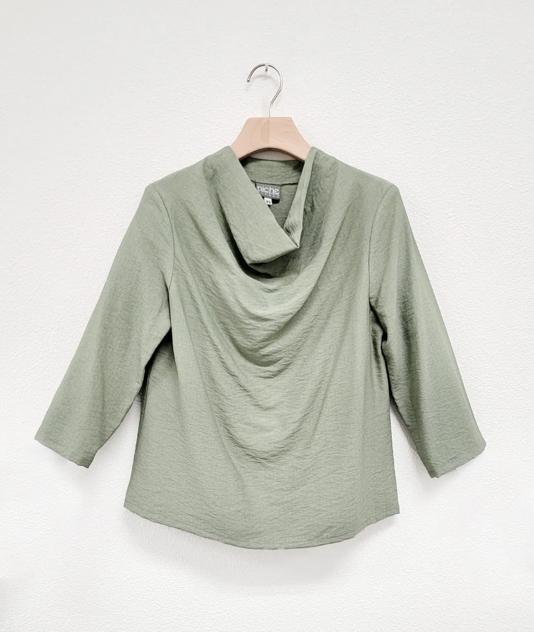 Niche - Rayon - Cowl Top - Moss