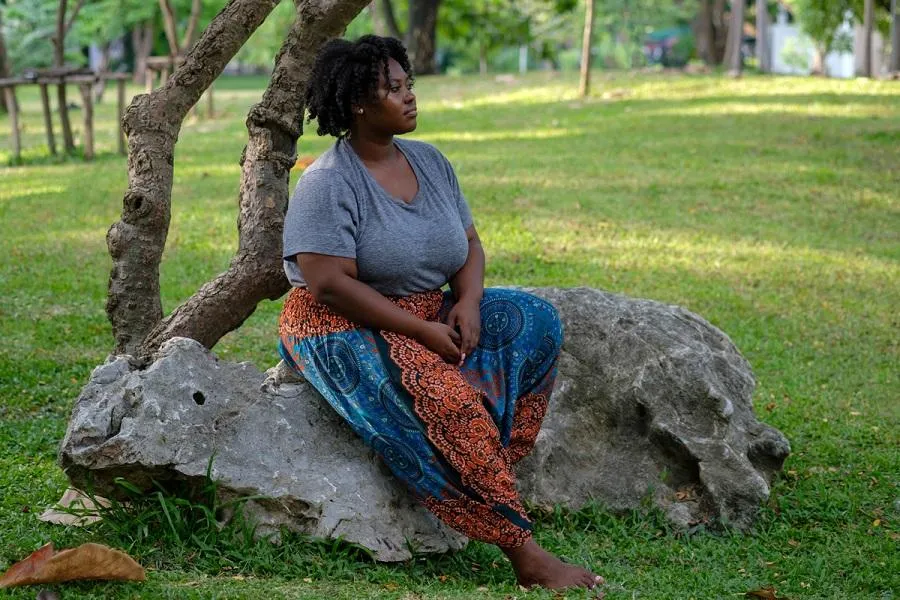 Plus Size Orange Blossom Pants