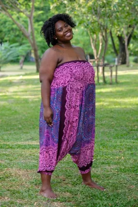 Plus Size Purple Blossom Pants