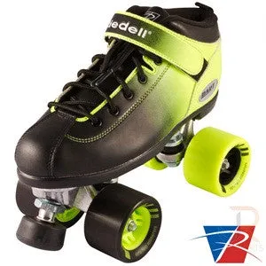 Riedell Dart Black & Green Ombre Skates