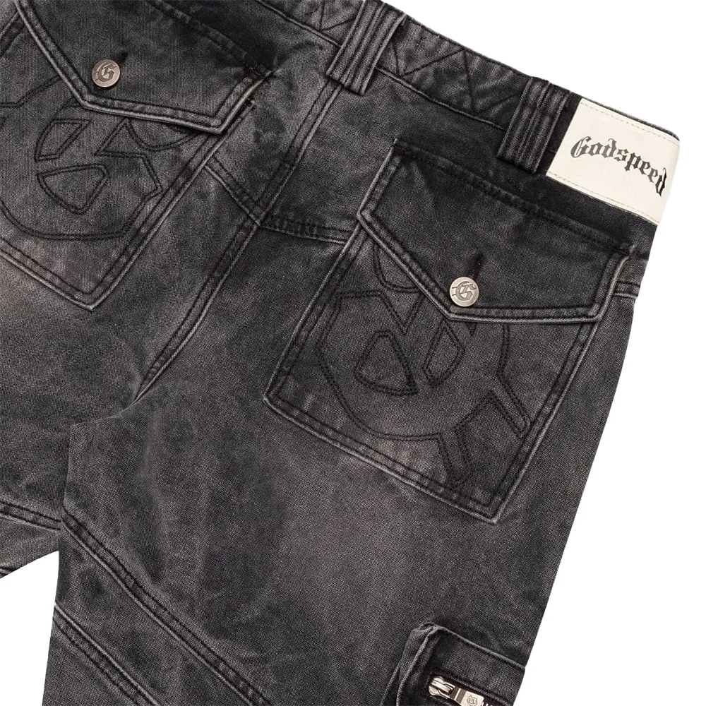 Rockstar Flare Premium Cargo Denim 'Grey Wash'